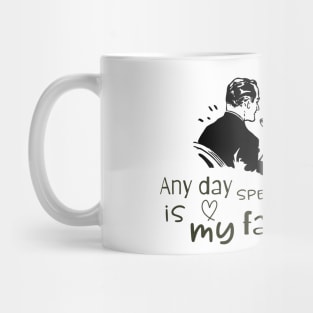 Vintage Retro Comic Illustration with Love Text Mug